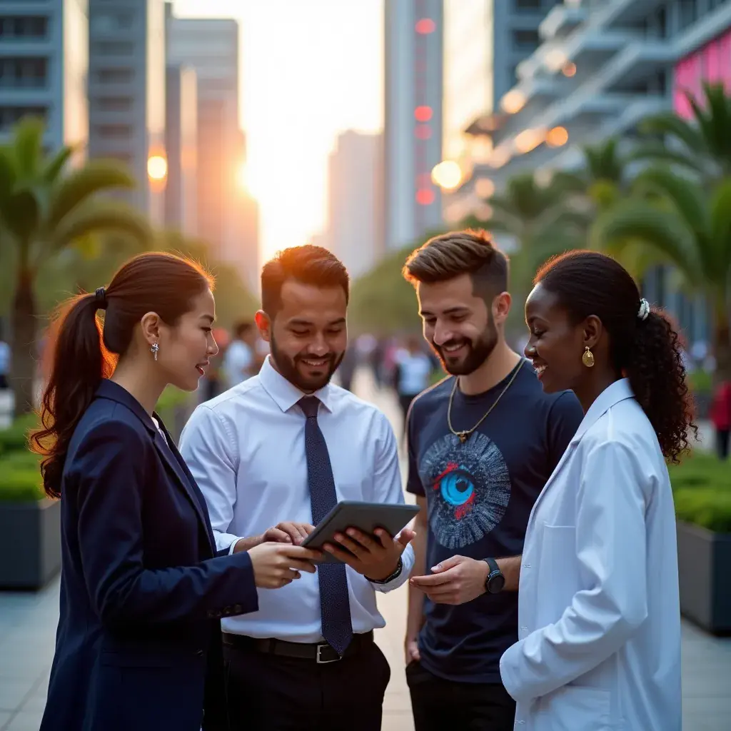 Professional team collaboration